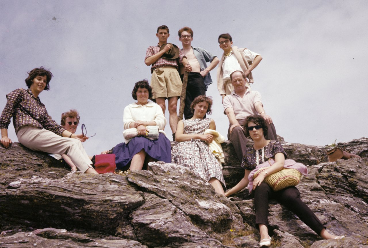 195 Adrians high school friends on summer walk 1963-64-s